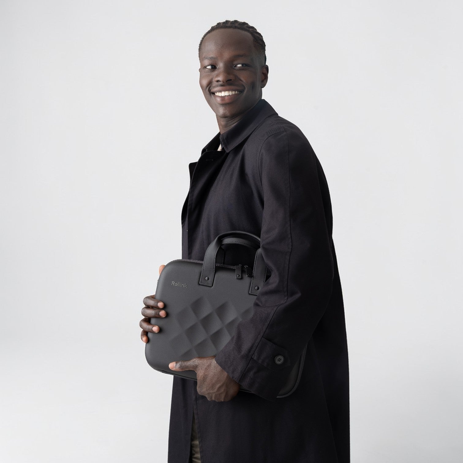 Rollink Laptop Case Tour being held by a man 